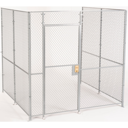 Fordlogan By Spaceguard 3 Wall, Wire Partition Cage, 12 X 12, 8Ft High, No Top FL3H121208
